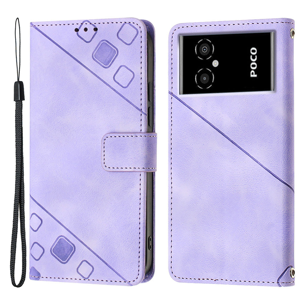 Cell Phone Case For Xiaomi Poco M4 5G M5 4G PT005 YB Imprinting Series-6 Leather Skin-friendly Imprinted Phone Cover Cell Phone Case For Xiaomi Poco M4 5G M5 4G PT005 YB Imprinting Series-6 Leather Skin-friendly Imprinted Phone Cover